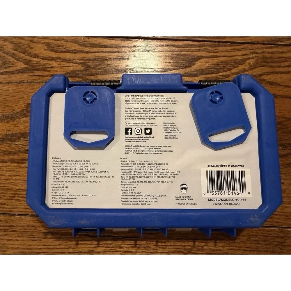 KOBALT 100PC SCREWDRIVER BIT SET - NEW # 1483287